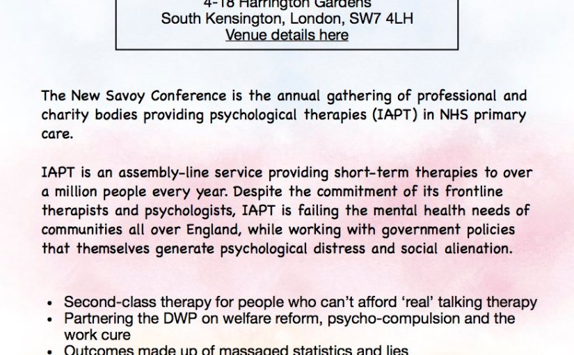 Demo at New Savoy Conference 21st March&nbsp;2018